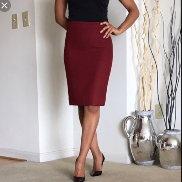J. Crew Dresses & Skirts - J Crew Burgundy Wool Skirt